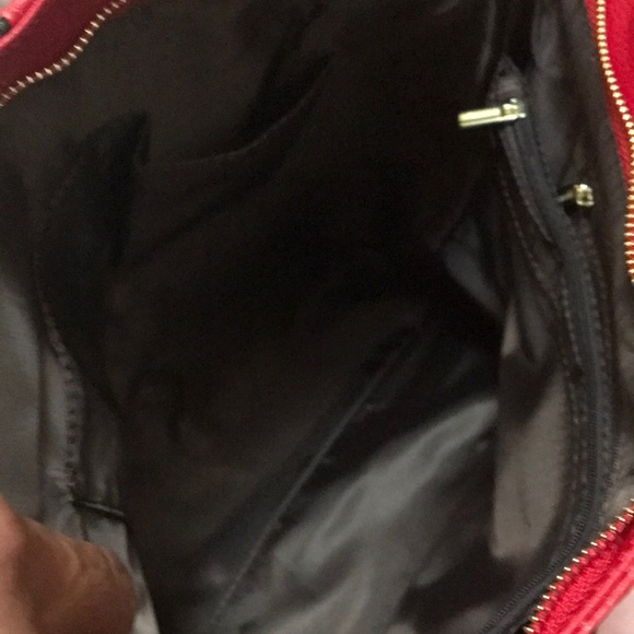 Genuine Leather Letter Print Embossed Handbag NWOT - Picture 6 of 8